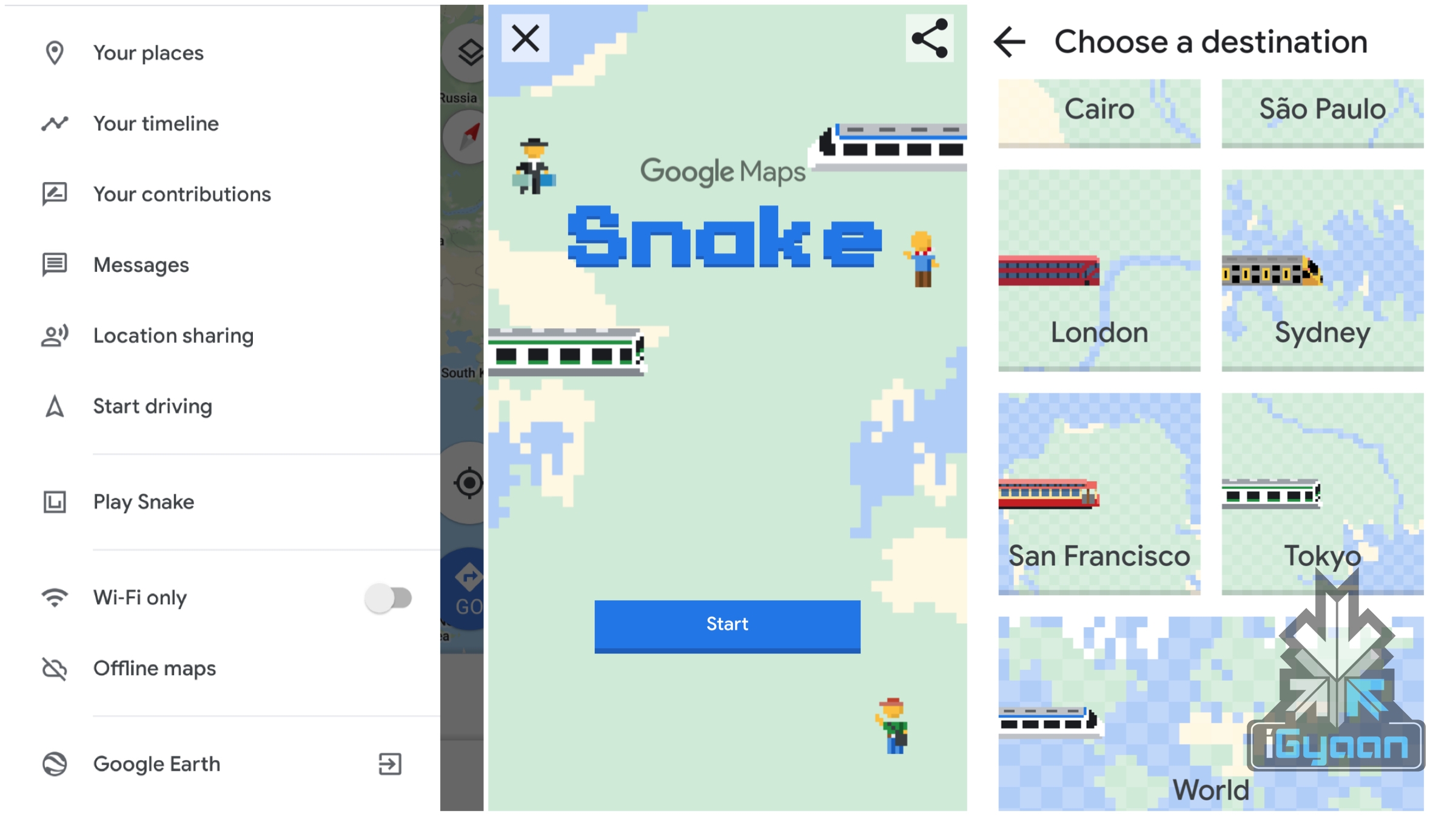 Google Maps Gets The Snake Game For April Fool's Day